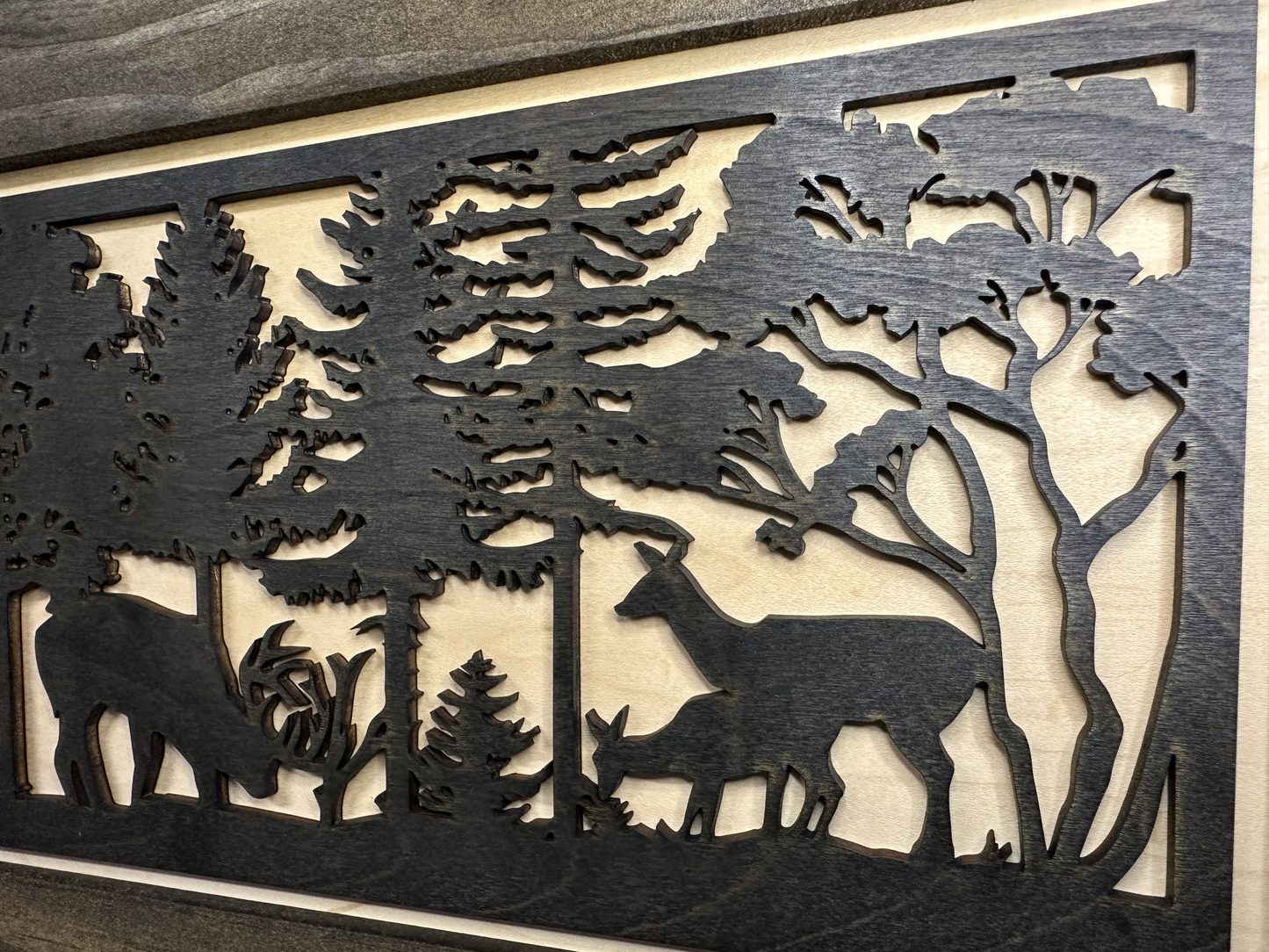Bellewood Designs - Gun Concealment Furniture - Deer Hunter Coat Rack Hidden Wall Safe with Hooks for Coats, Bags, & Hats - Quick Access Hidden Gun Storage - Wood Gun Cabinet with Secure Magnetic Lock
