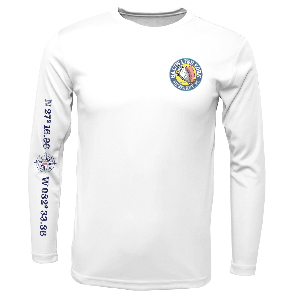 Siesta Key, FL Snook Long Sleeve UPF 50+ Dry-Fit Shirt