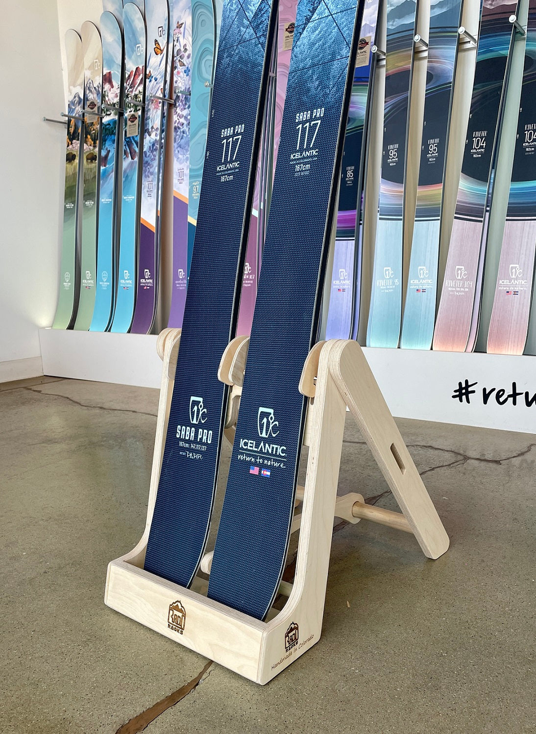 Rado Racks THE STASH ski display stand