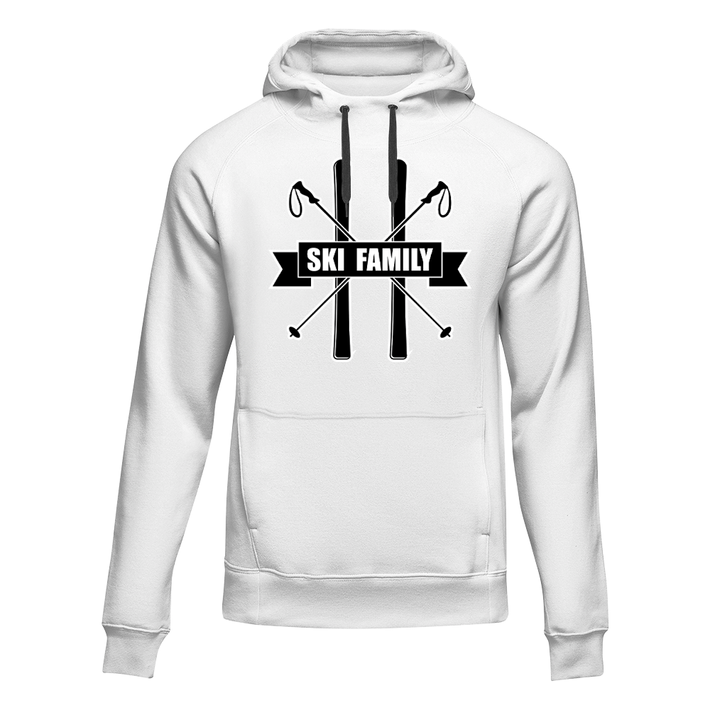 Outdoorzees Ski Family Adult Fleece Hoodie
