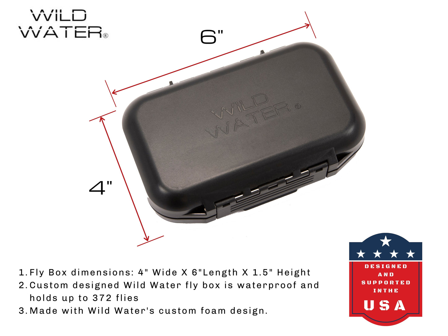 Wild Water - Caddis Fly Assortment, 36 Flies with Small Fly Box