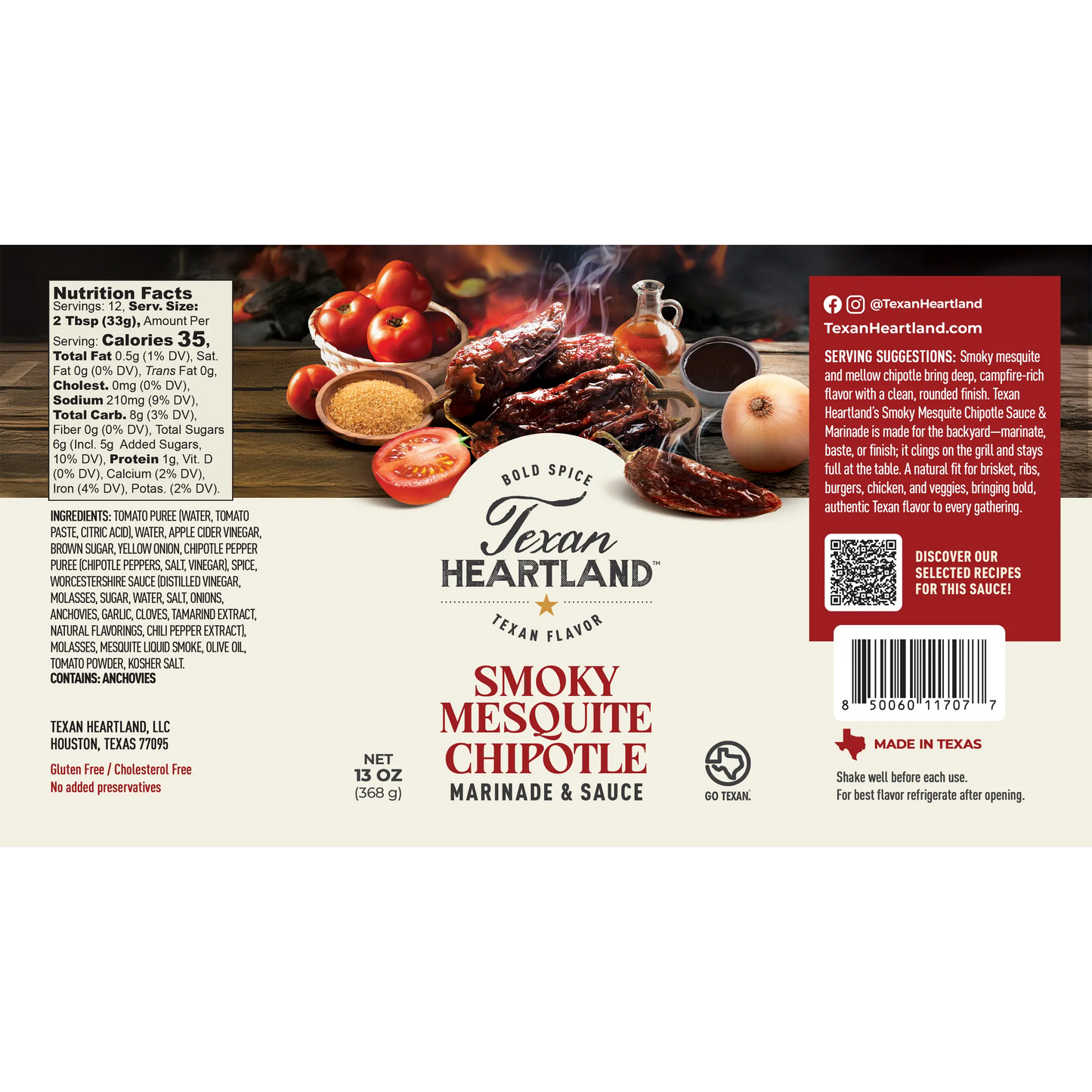 Texan Heartland Smoky Mesquite Chipotle Marinade & Sauce