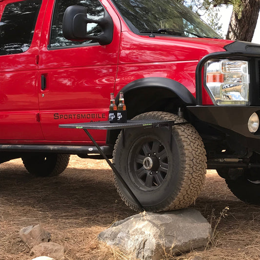 Tailgaters Tire Table Large Steel Camping Table