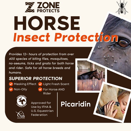 Zone Protects Horse & Rider Fly & Insect Repellent Continuous Spray
