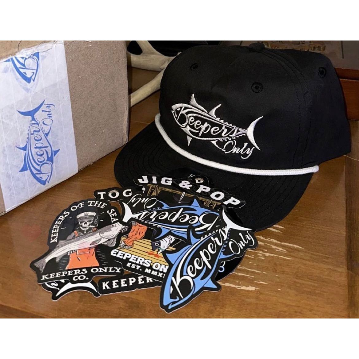 Keepers Only Co. Stealth Rope Snapback - Black/White