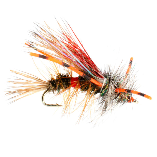 The Fly Fishing Place 3 Pack Kaufmann's Royal Crystal Stimulator Rubber Legs Dry Fly - Hook Size 12
