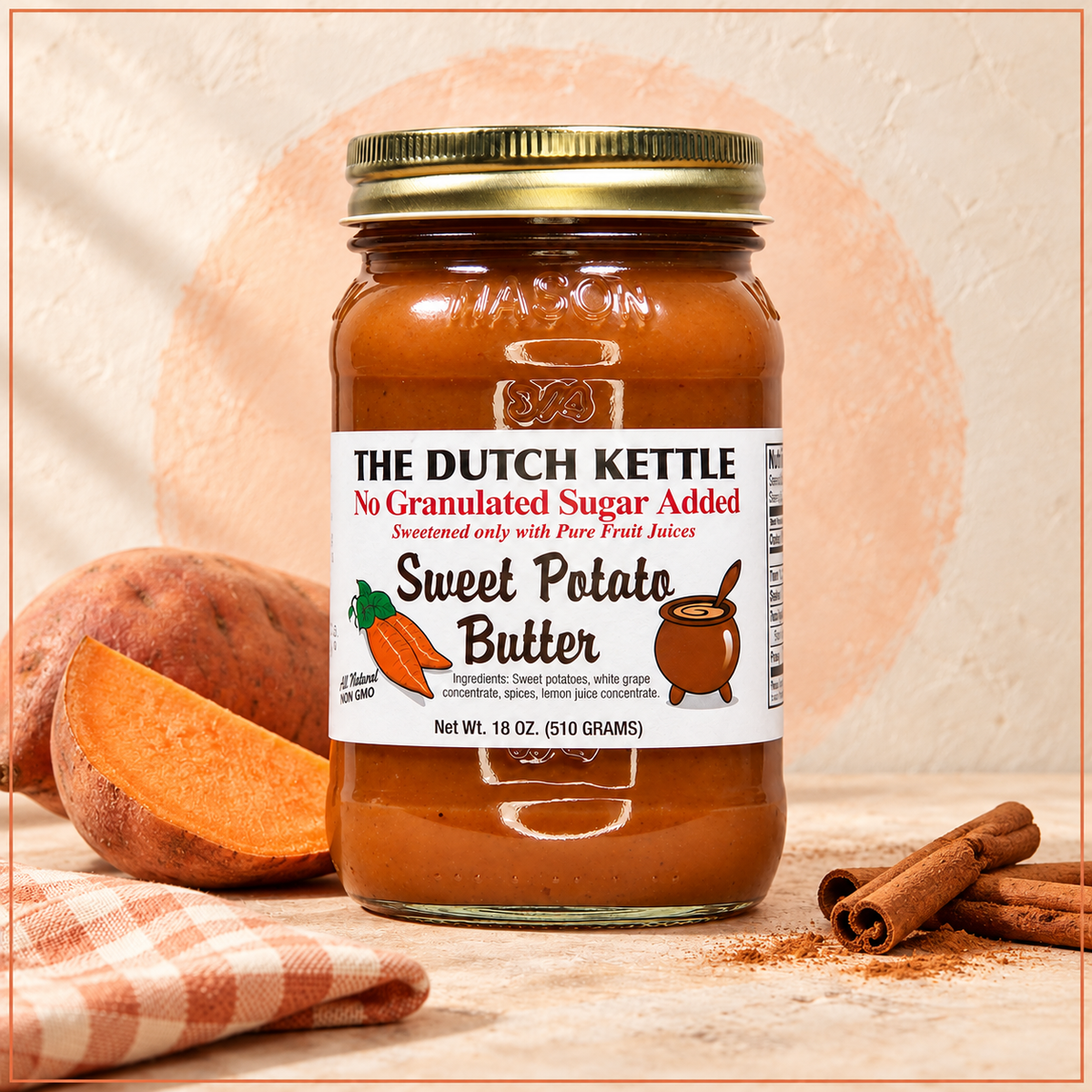 Georgia Peach Sweet Potato Butter - No Sugar Added