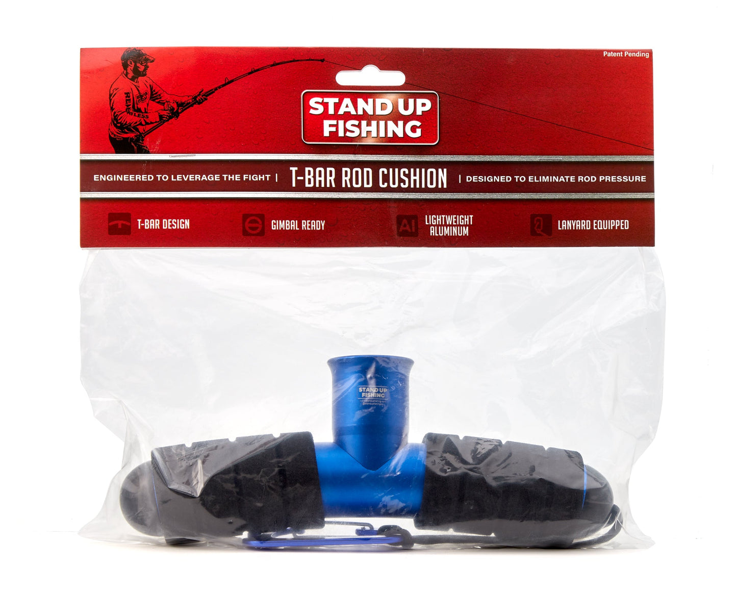 Stand Up Fishing T-Bar Rod Cushion - Blue 2.0
