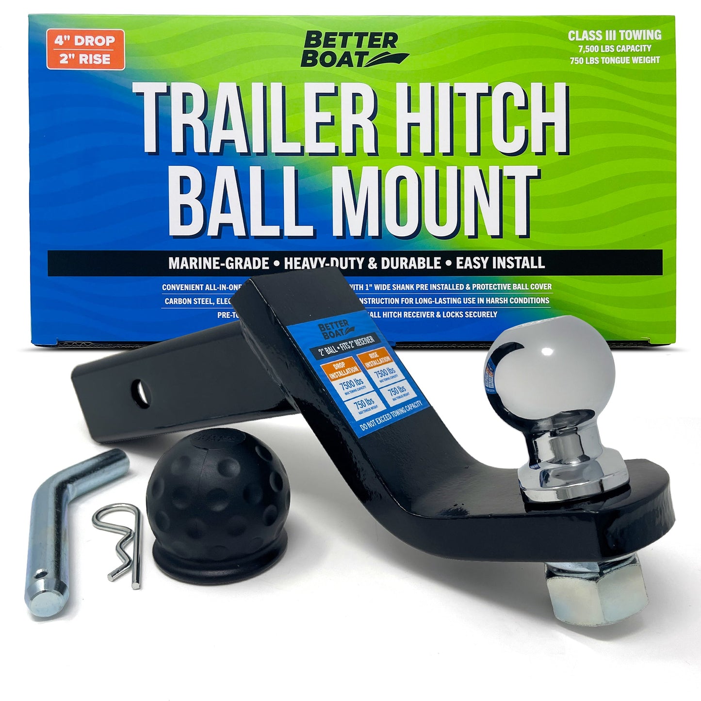 Better Boat - Trailer Hitch Ball Mount 2"