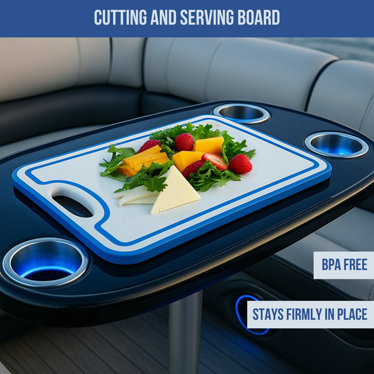 Trapski Made in the USA | Premium Cutting Board | Textured 1/2 inch HDPE UV Protected | Non-Skid or Mark Rubber Feet | Great for Boats & any Counter-top