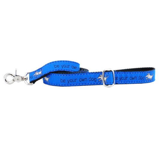 2 Hounds Design 1″ Be Your Own Dog Teddy The Dog Blue Ribbon Dog Leash