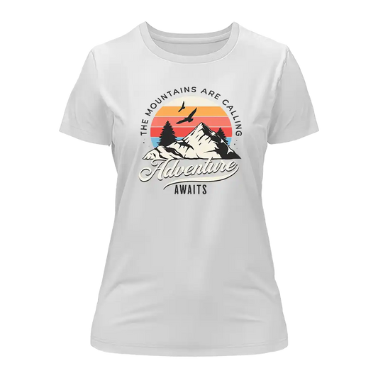 Outdoorzees The Mountains Are Calling T-Shirt for Women