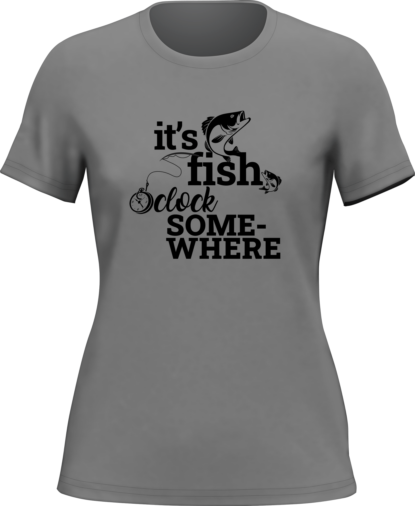Outdoorzees Its Fishing O'clock T-Shirt for Women