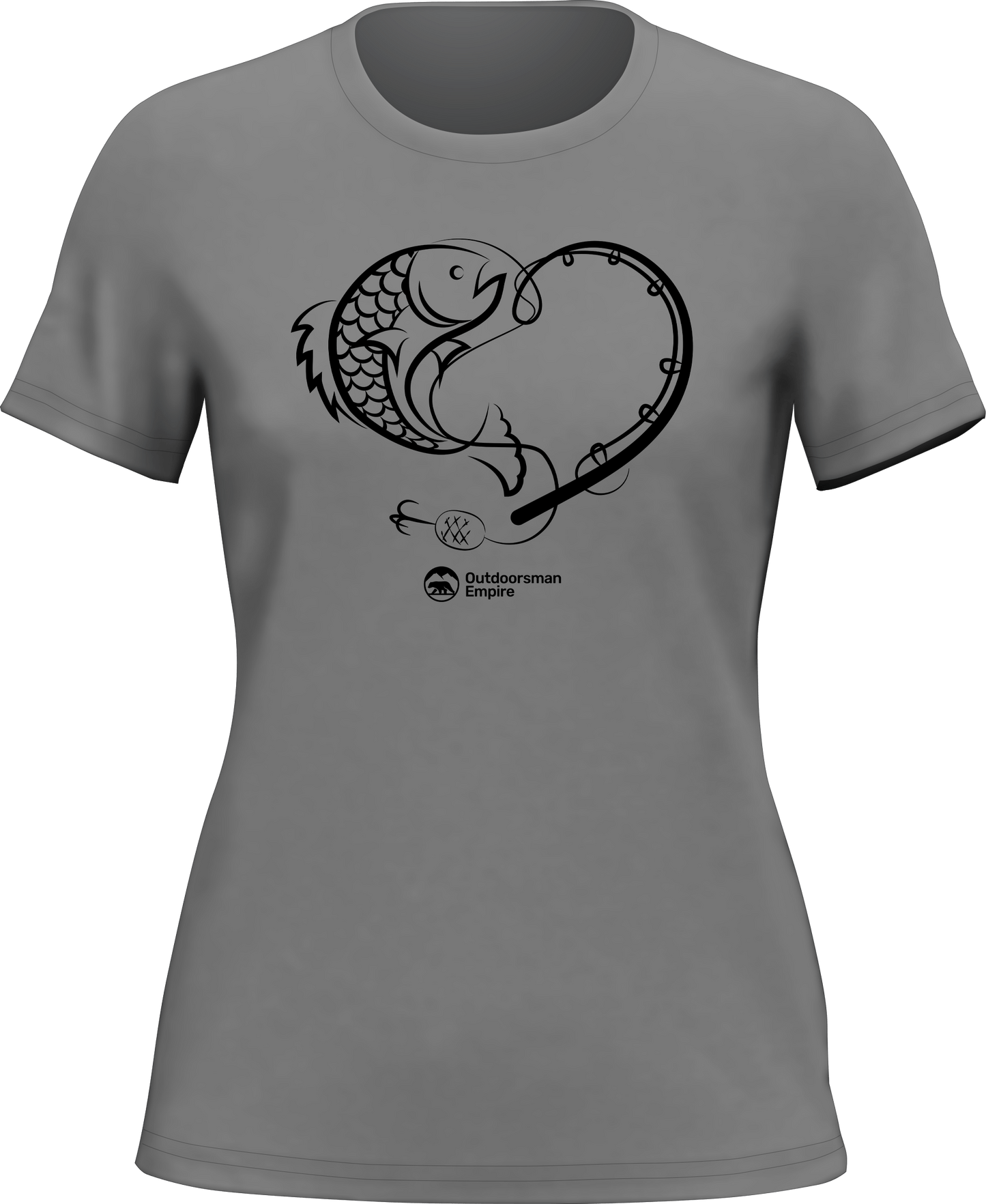 Outdoorzees Fishing Heart T-Shirt for Women