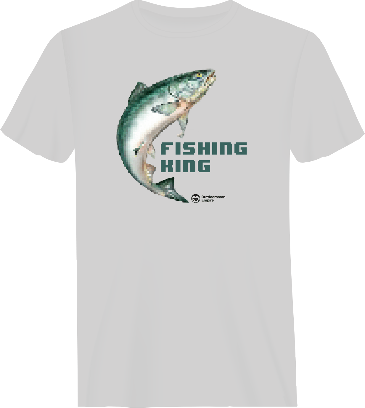 Outdoorzees Fishing Pixelated Man T-Shirt