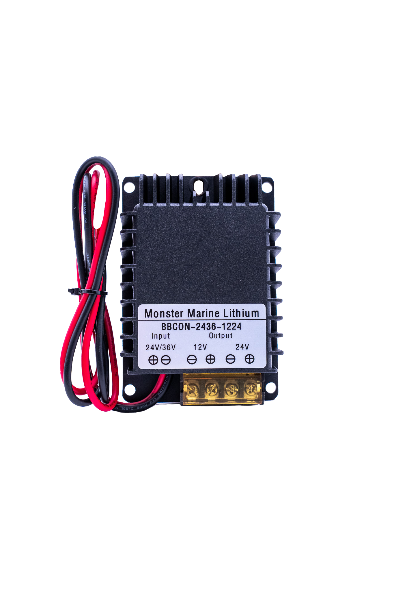 Monster Marine Lithium Live sonar 24v/36v- to 12/24v converter “The Bandit”