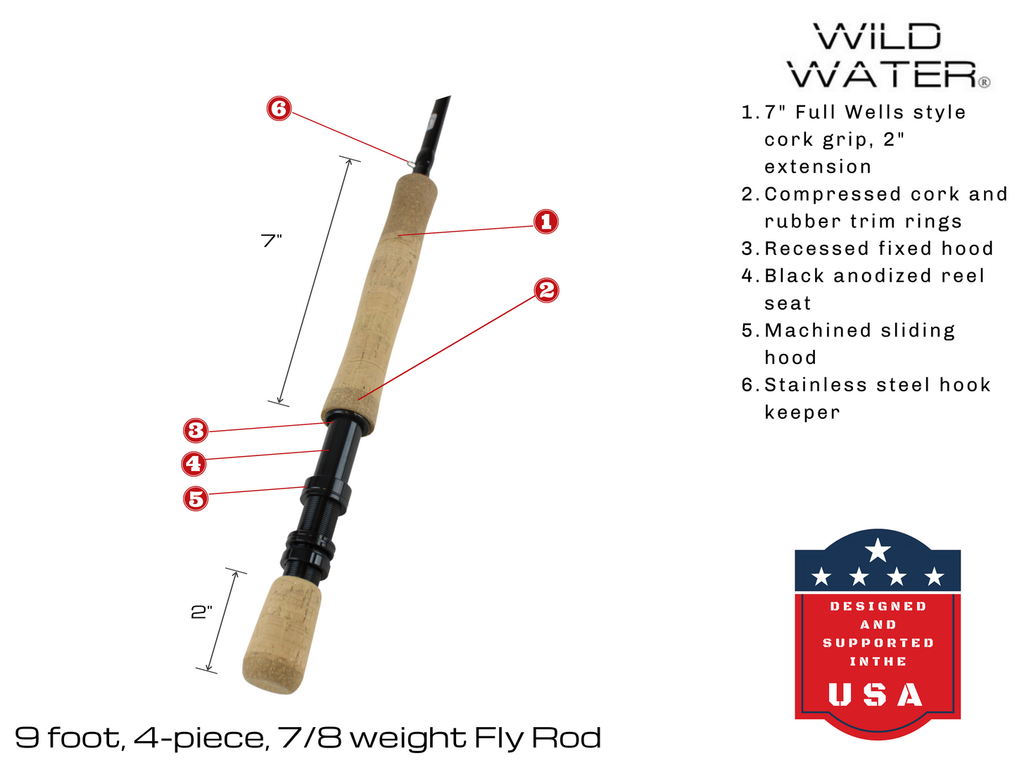 Wild Water - AX78-090-4 Fly Rod