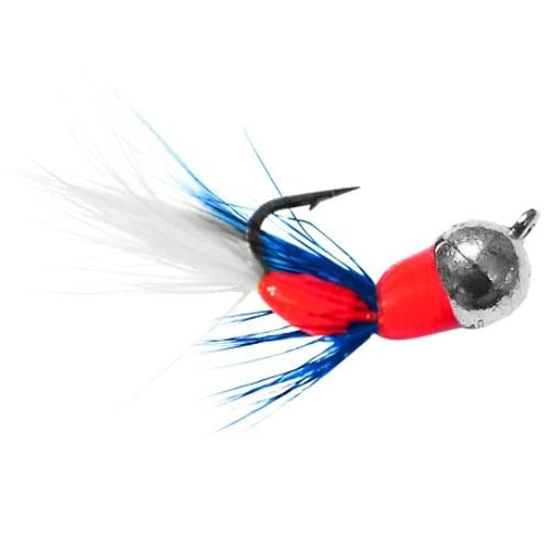 Kenders - Silver Red White & Blue Tungsten Akua Jig Flare
