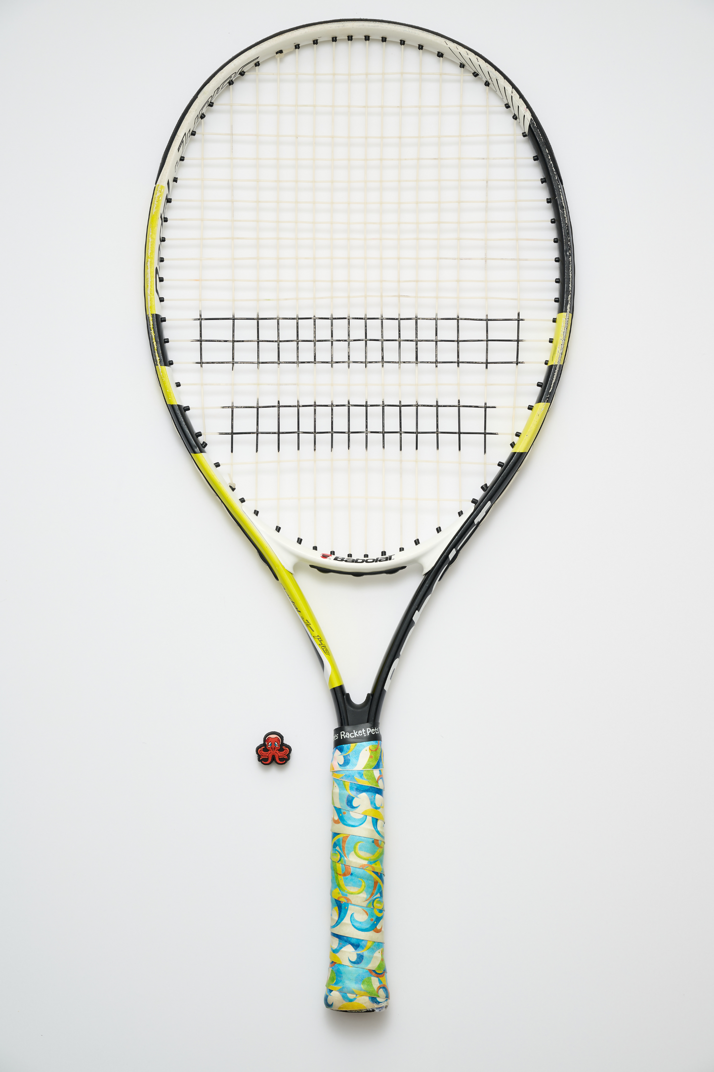 Racket Pets Octopus Tennis Overgrip Tape and Matching Shock Absorbing Dampener for Tennis Racket
