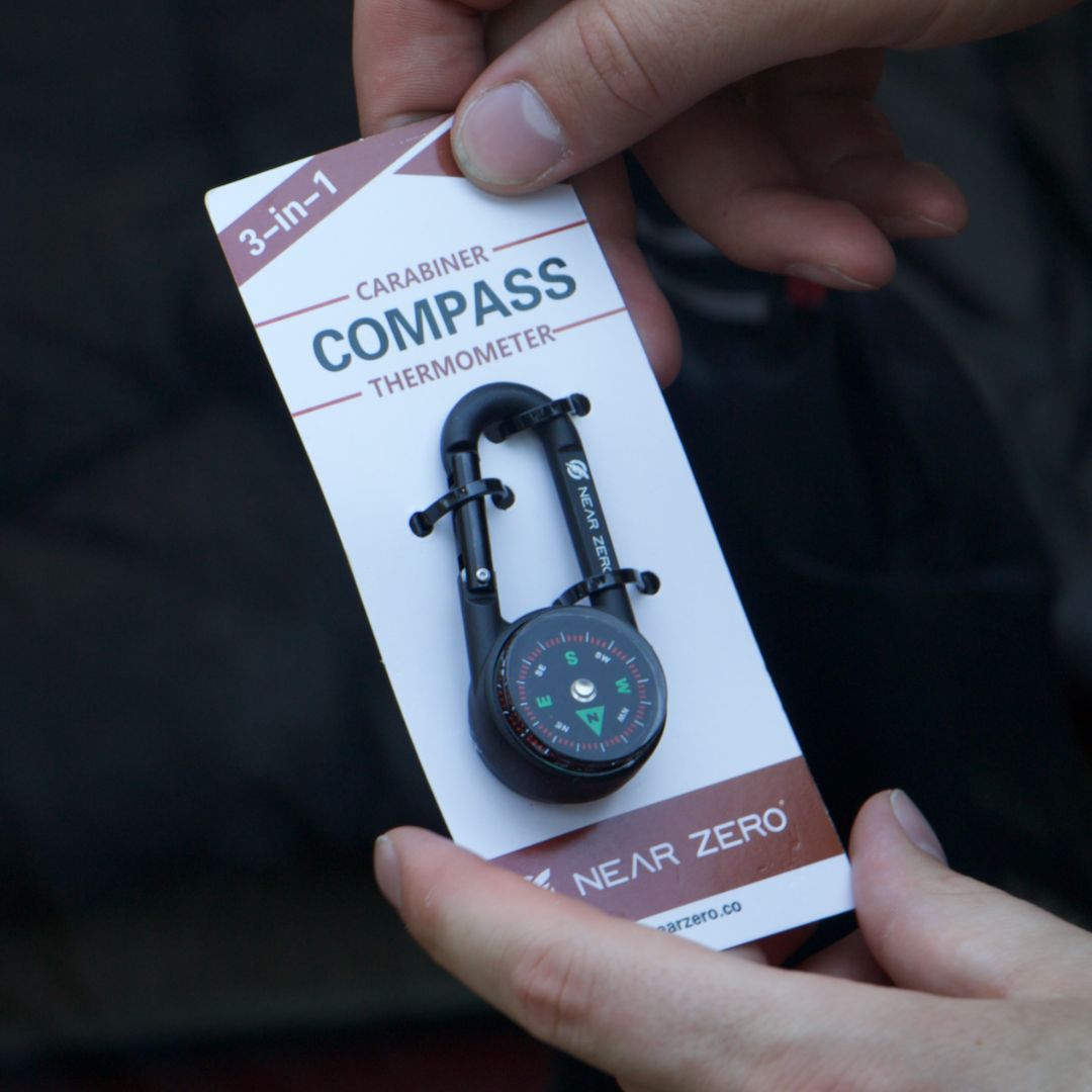 Near Zero Compass / Thermometer Carabiner