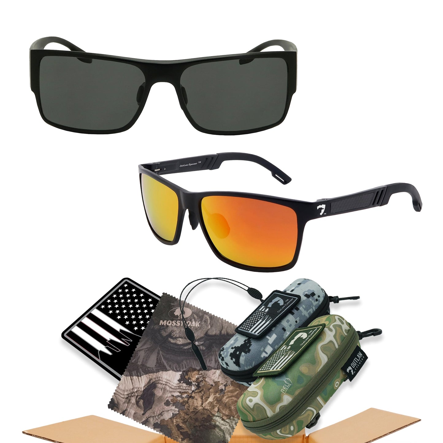 Outlaw Eyewear - Raider TAC Black Vortex Box Bundle