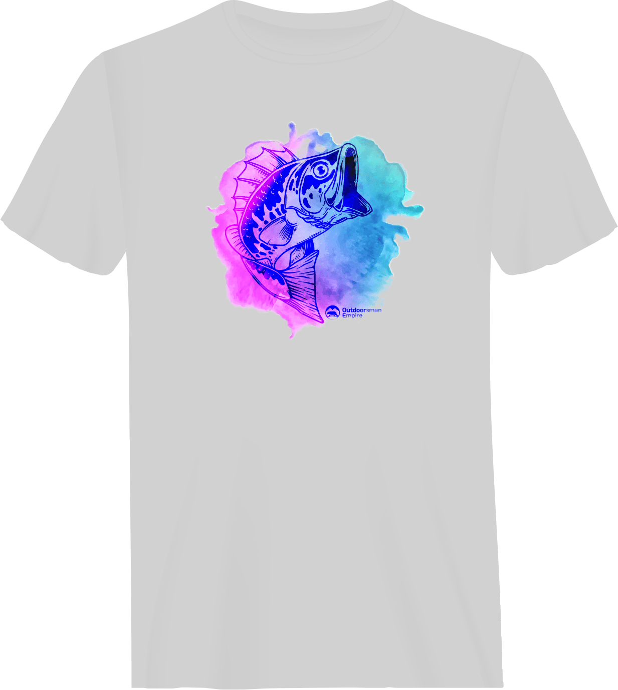 Outdoorzees Watercolor Fishing Man T-Shirt
