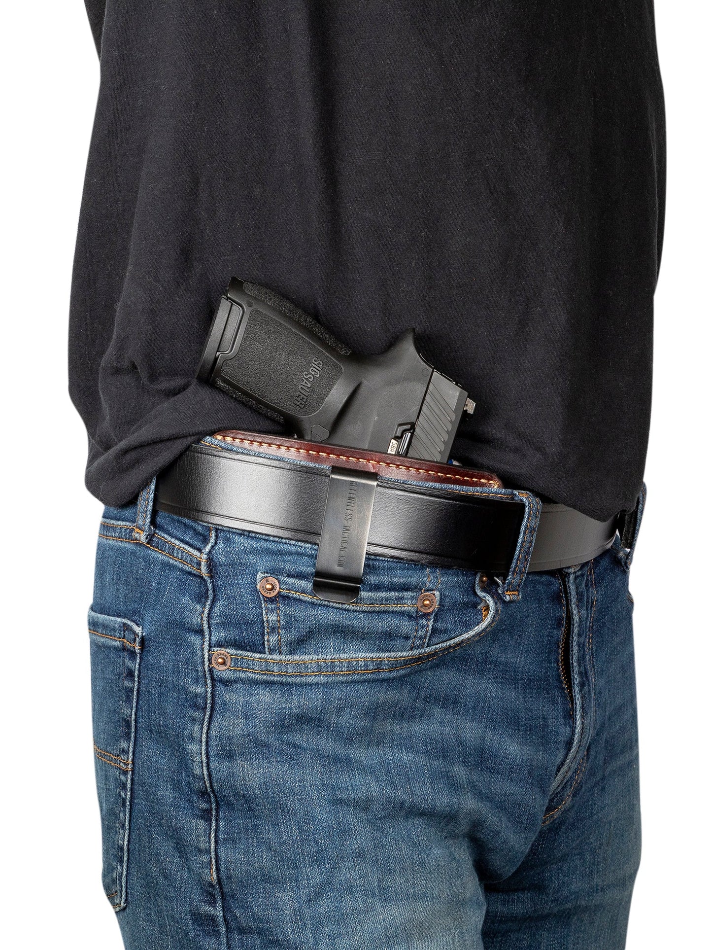 Relentless Tactical Dual Threat IWB / OWB Universal Belt Slide Holster | Made in USA | Ambidextrous Leather Holster