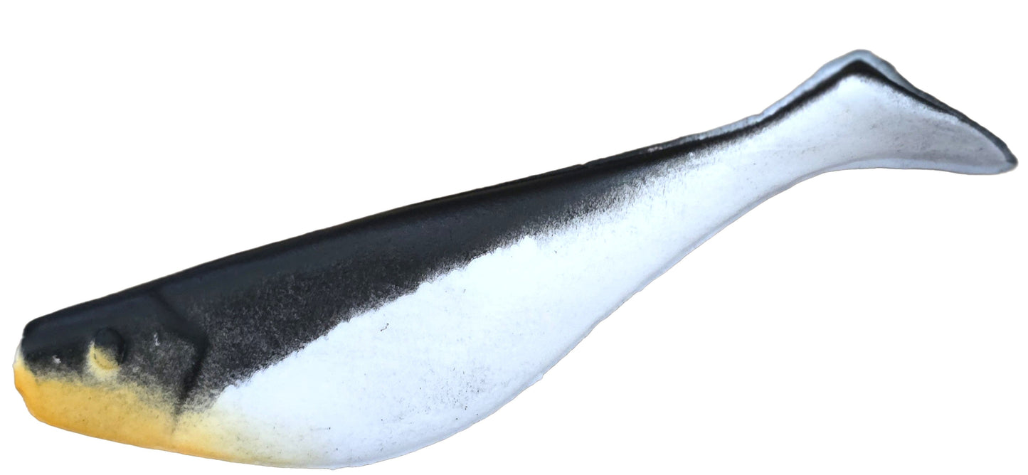 Just Lures Fishing Swim Shad 5" - Green w/ Gold Glitter