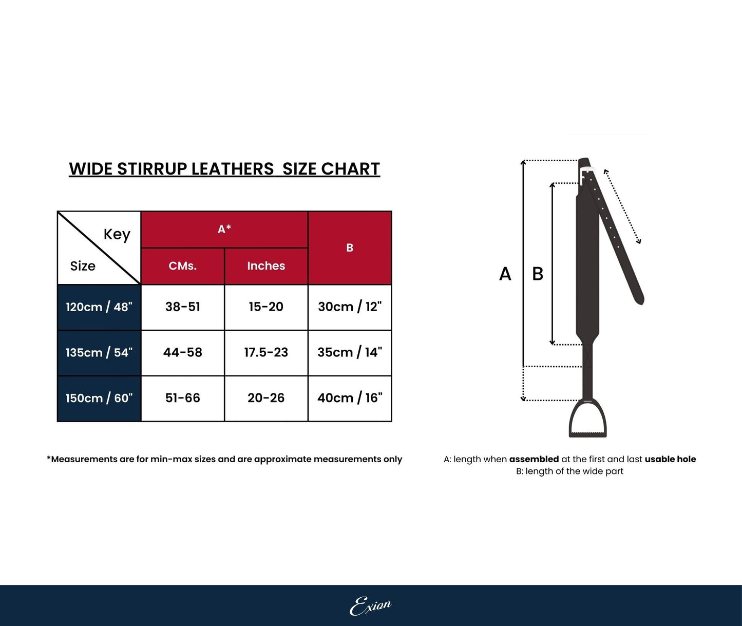 Bridles & Reins ExionPro Wide Stirrup Leathers