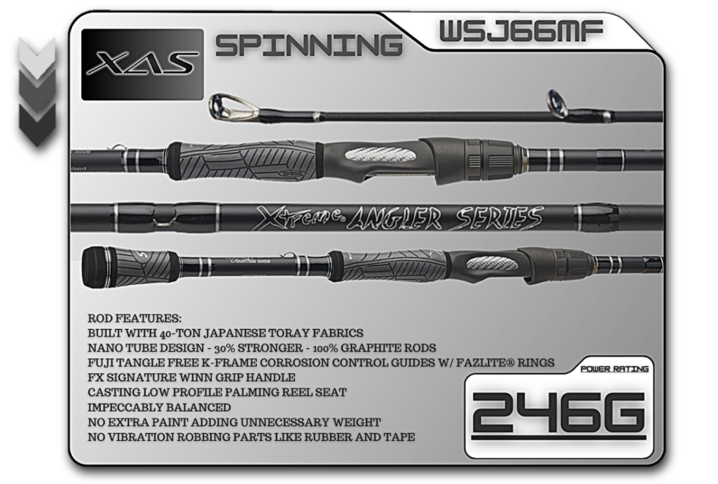 Fish Xtreme Rods WSJ66MF 6'6" Medium Fast