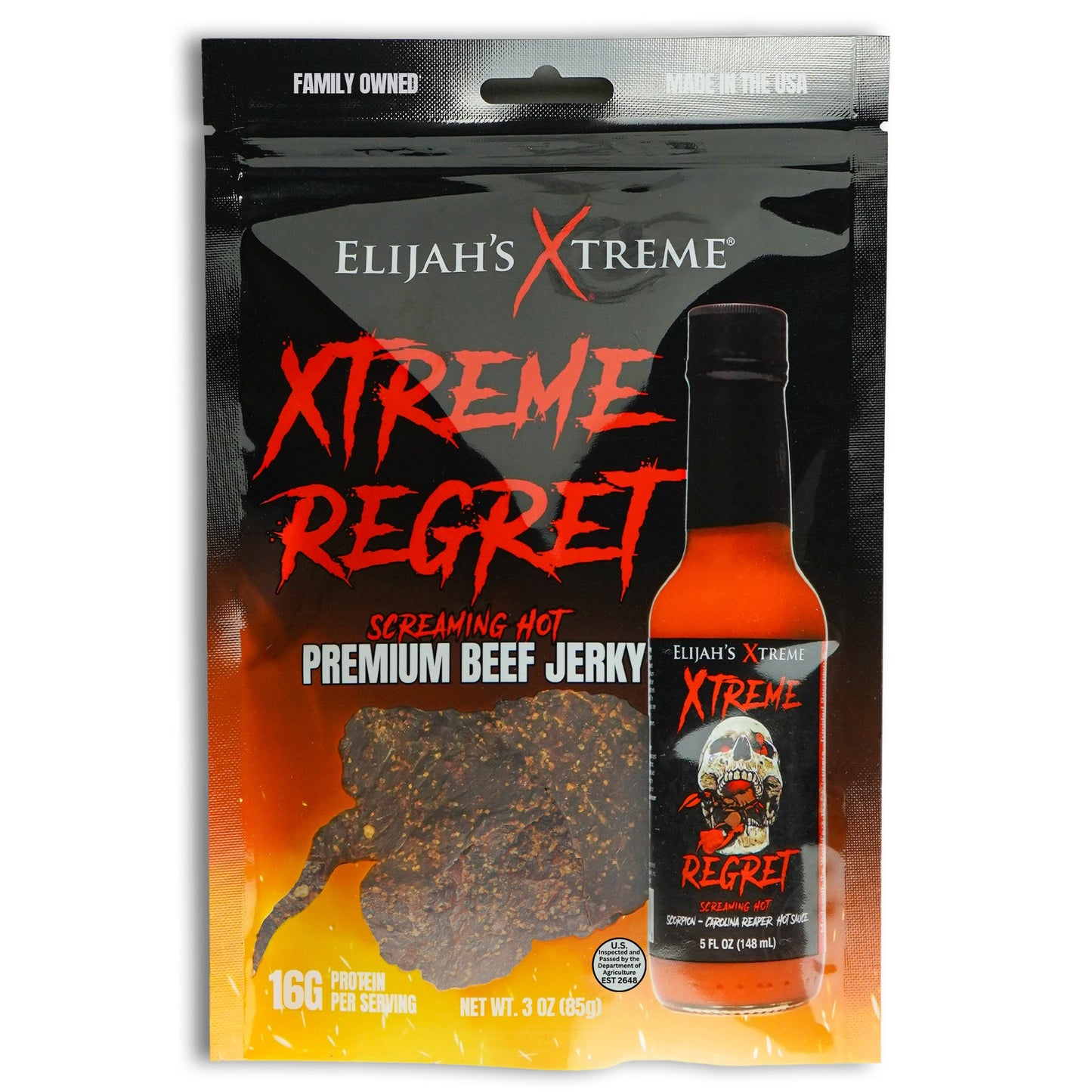 Elijah's Xtreme Regret Spicy Beef Jerky