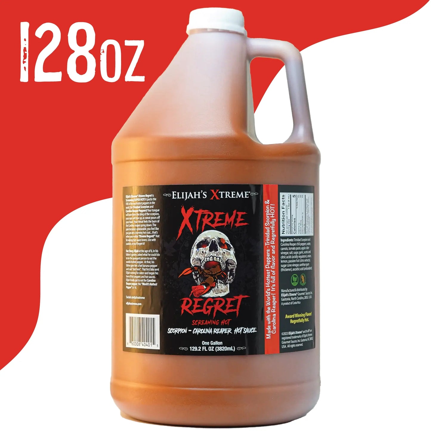 Elijah's Xtreme Regret Hot Sauce Gallon (128oz)