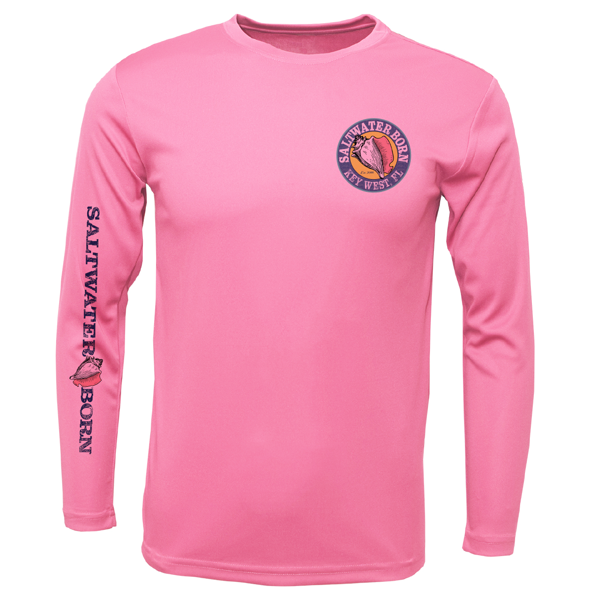 Saltwater Born Key West, FL Turtle Long Sleeve UPF 50+ Dry-Fit Shirt