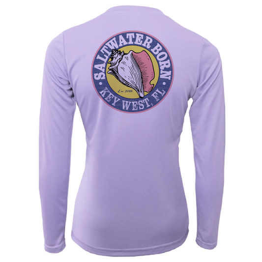 Saltwater Born Key West, FL "Saltwater Hair...Don't Care" Long Sleeve UPF 50+ Dry-Fit Shirt
