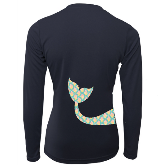 Saltwater Born Mermaid Wrap Long Sleeve UPF 50+ Dry-Fit Shirt