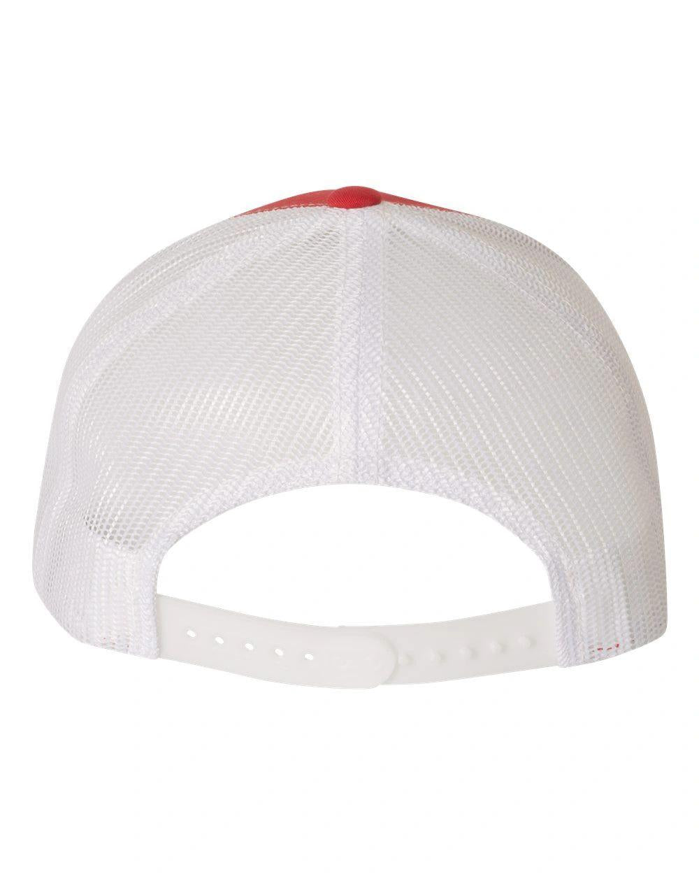 AF Waterfowl Fishing Patch Hat - Red - White Snapback Trucker