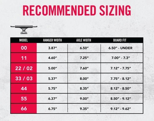 Ace Trucks 55 Classic High 6.375" - Polished/Red (Set of 2) - Angler's Pro Tackle & Outdoors