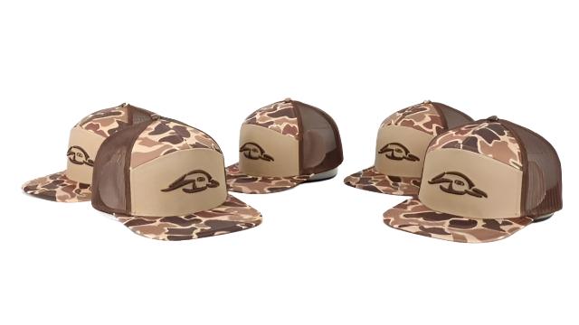 AF Waterfowl 7 Panel Brown Old School AFW Style w - 3 D Puff and Brown Mesh - Angler's Pro Tackle & Outdoors