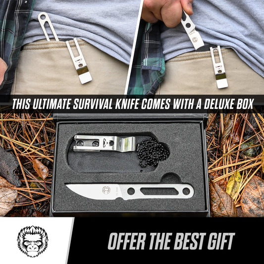 Holtzman's Gorilla Survival The Scalpel All-Steel Survival Knife Giftset for Outdoors