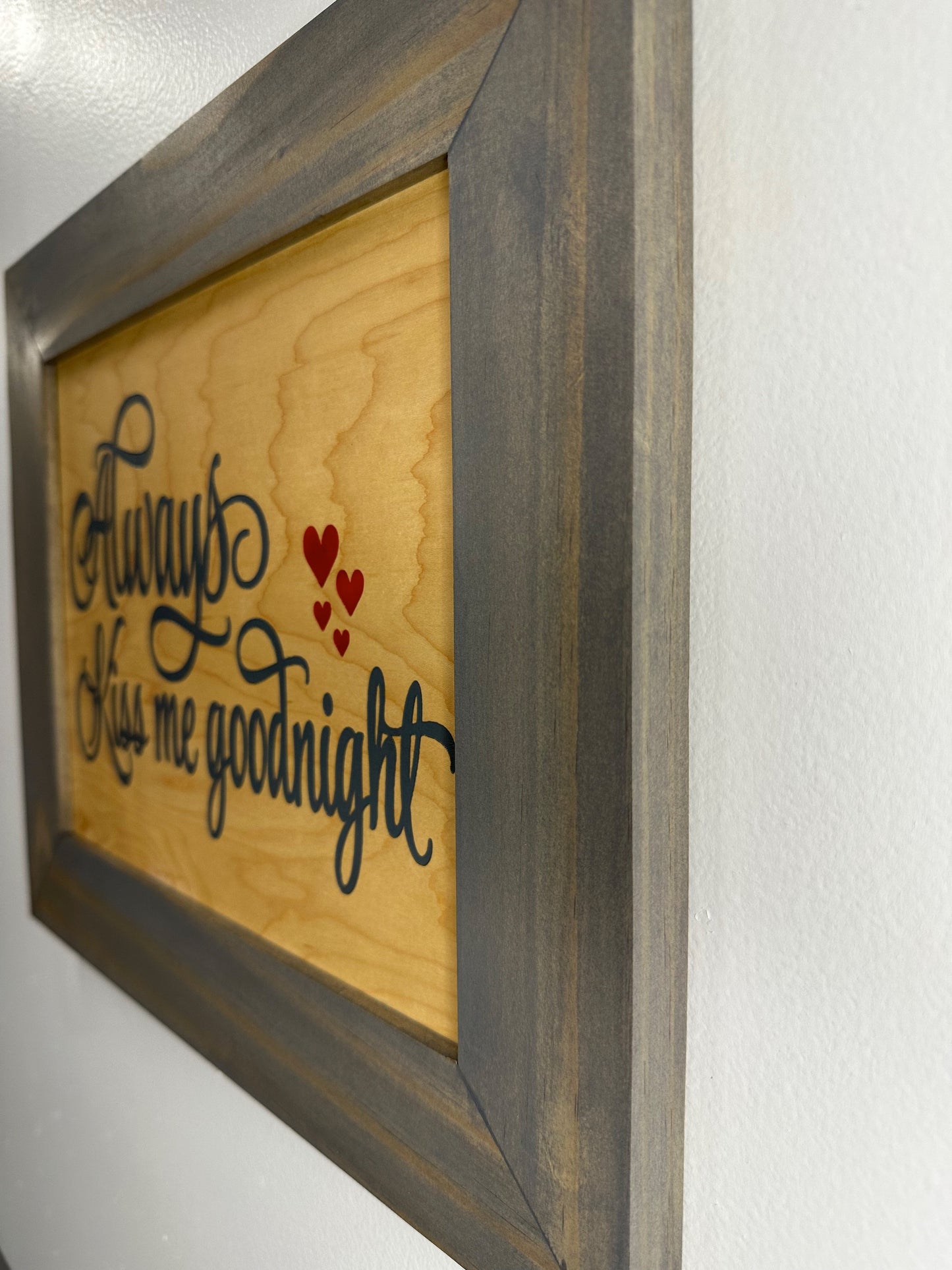 Bellewood Designs - Wall Gun Safe with Decorative Front Always Kiss Me Goodnight