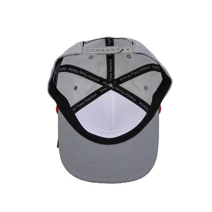 American Flyway Waterfowl Throwback Vintage Rope Hat Grey with Patch and Red Rope - Angler's Pro Tackle & Outdoors