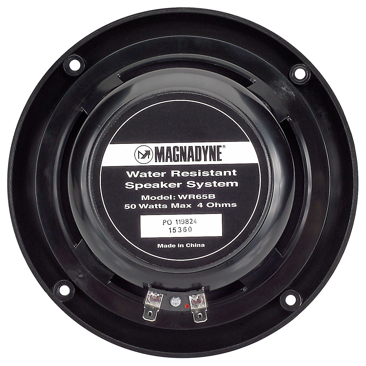 Magnadyne AquaVibe WR65B-PAIR | Marine Water-Resistant 6 1/2" 2-Way Speaker with Grill | Sold as Pair