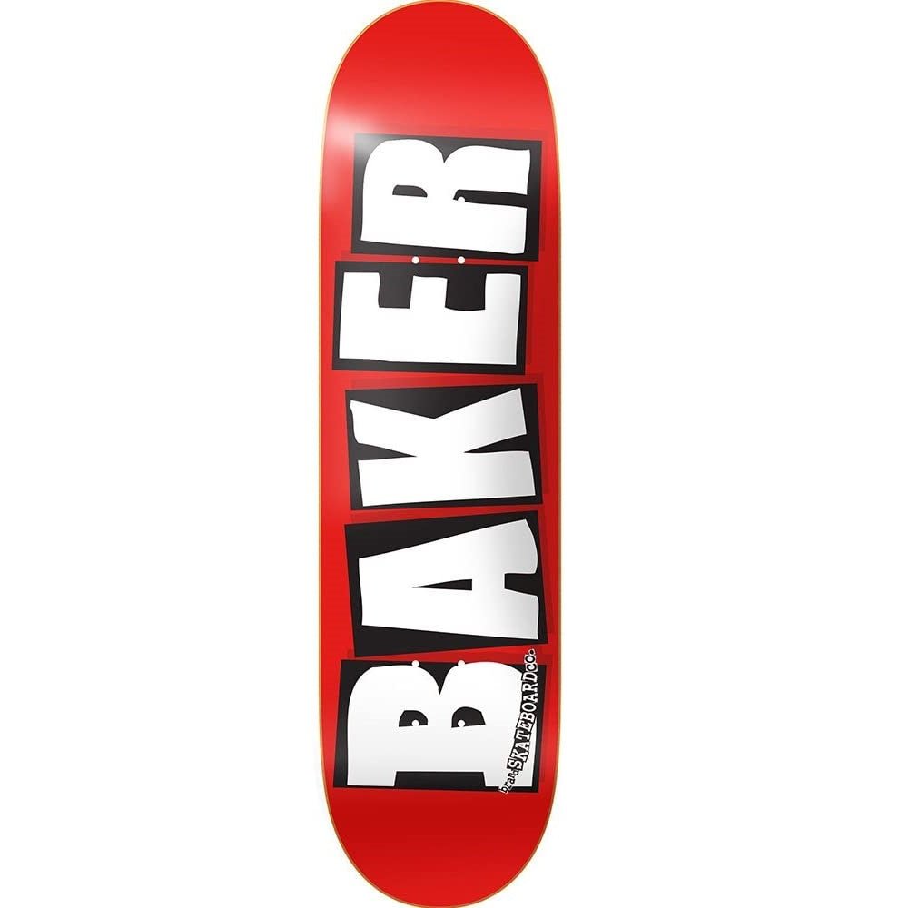 Baker Brand Logo Mini Skateboard Deck - 7.3" Red/White - Angler's Pro Tackle & Outdoors