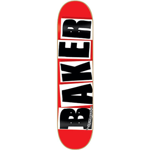 Baker Brand Logo Skateboard Deck 7.88" - Red/Black - Angler's Pro Tackle & Outdoors