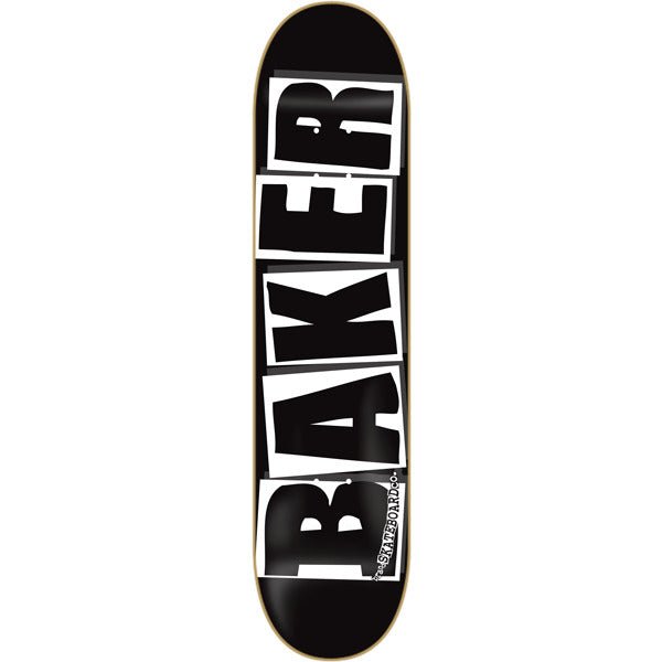Baker Brand Logo Skateboard Deck - 8.0" Black/White - Angler's Pro Tackle & Outdoors