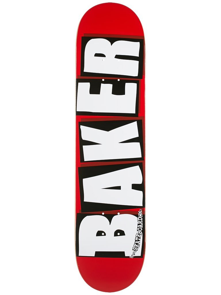 Baker Brand Logo Skateboard Deck - 8.0" Red/White - Angler's Pro Tackle & Outdoors