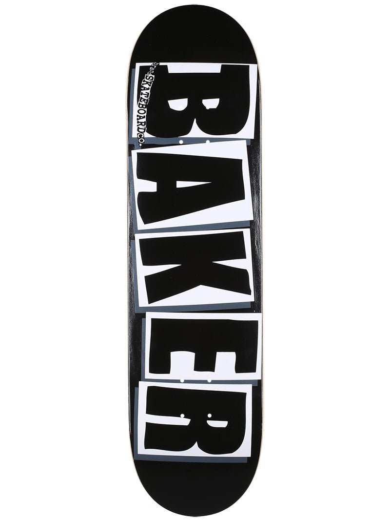 Baker Brand Logo Skateboard Deck - 8.25" Black/White - Angler's Pro Tackle & Outdoors