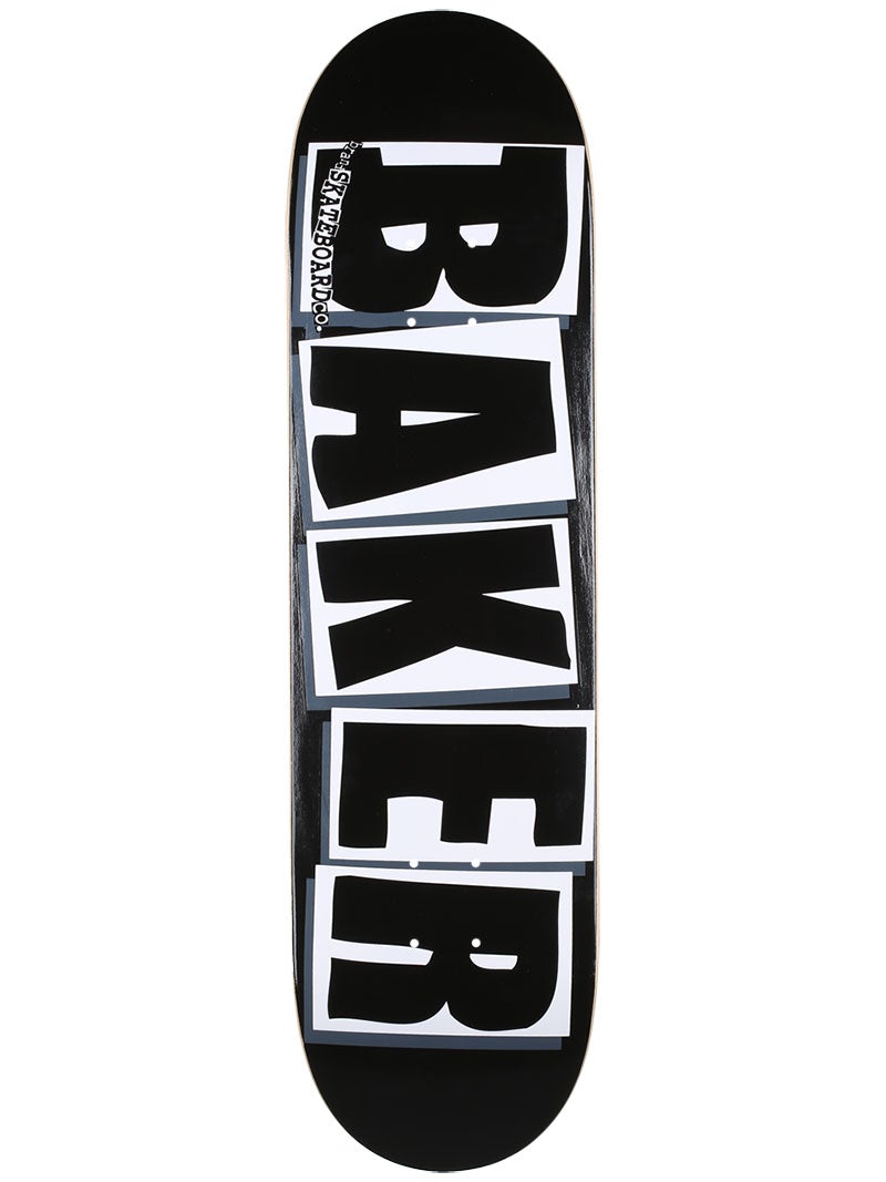 Baker Brand Logo Skateboard Deck - 8.475″ Black/White - Angler's Pro Tackle & Outdoors