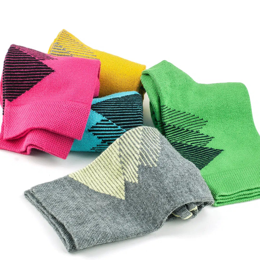 GoWith Men's Bamboo Colorful & Patterned Quarter Dress Socks