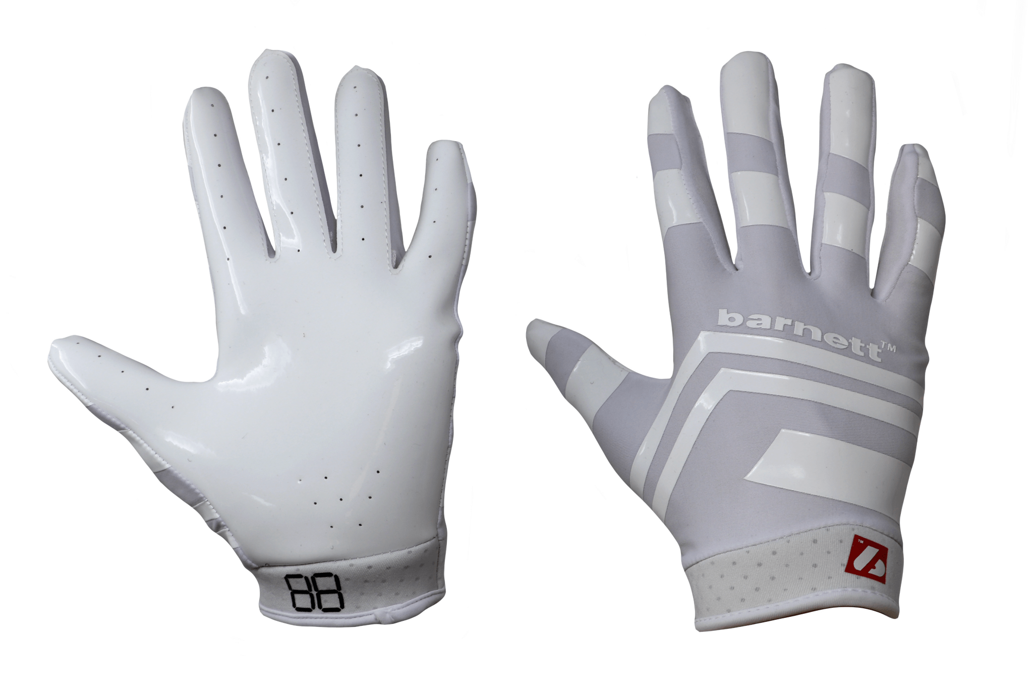 Guantes De Fútbol Americano Barnett FRG-03 - Para Receptor, Defensa Y Running Back, Color Gris